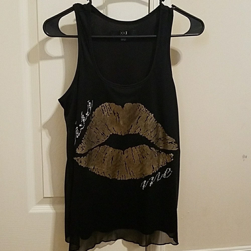 Kiss me black blouse