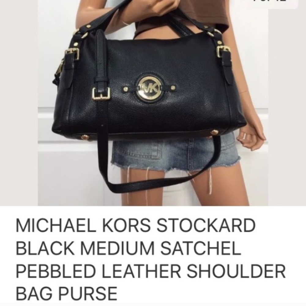 Michael Kors Stockard satchel black leather
