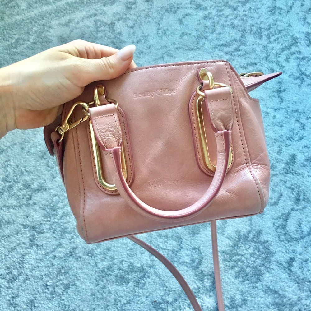 See By Chloé Paige Mini Glazed Leather Crossbody