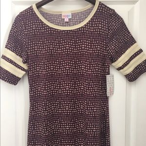 LuLaRoe Purple Chevron Julia Size Small