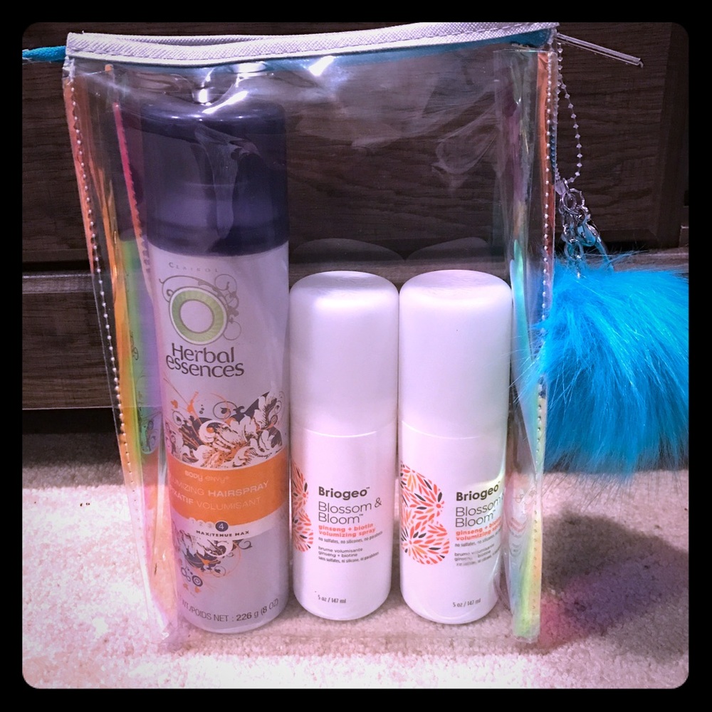 Set of hairspray and briogeo voluminizing sprays