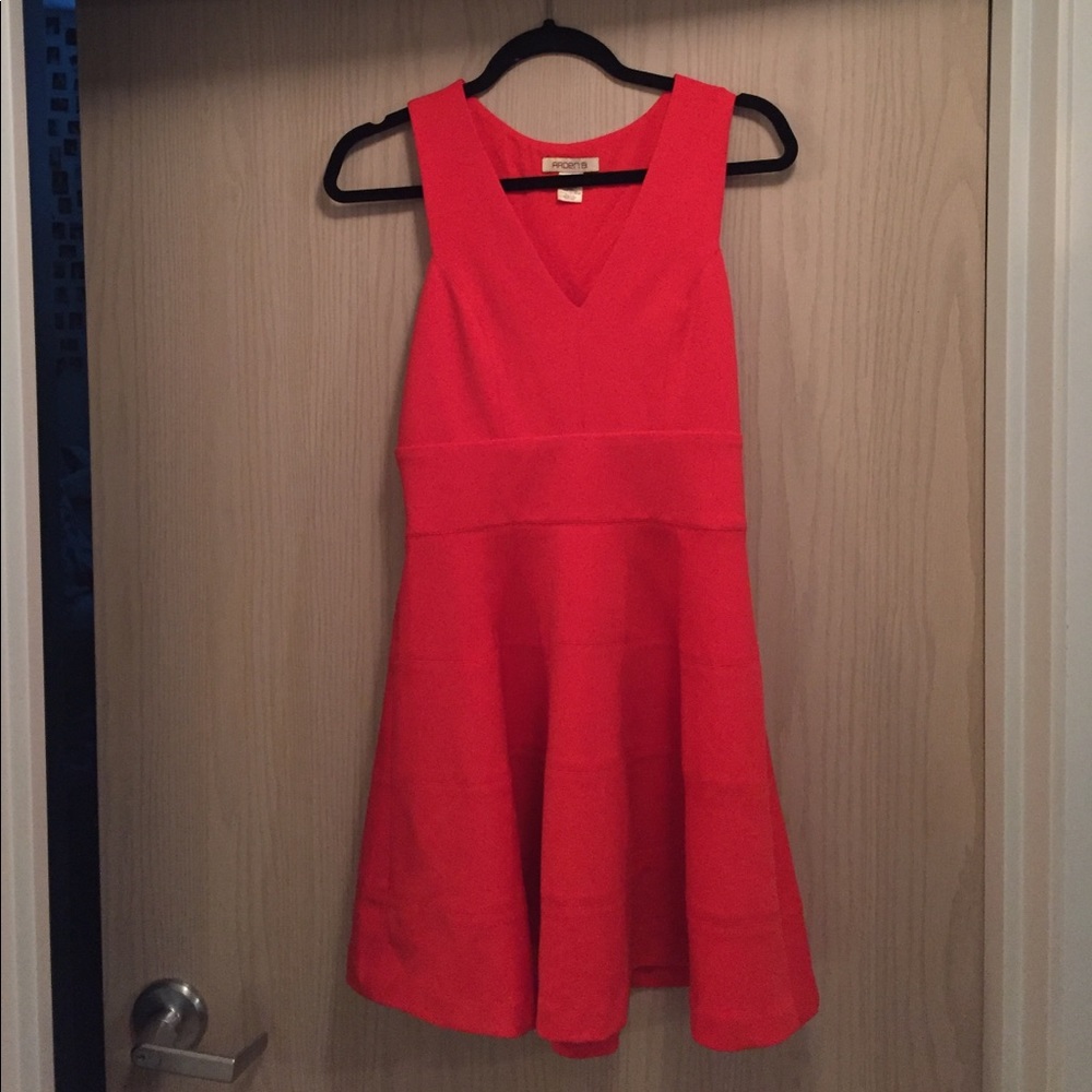 Fun Orange Skater Mini Dress