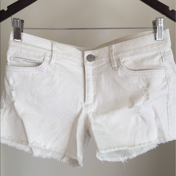 White Polka Dot Shorts - Picture 1 of 4