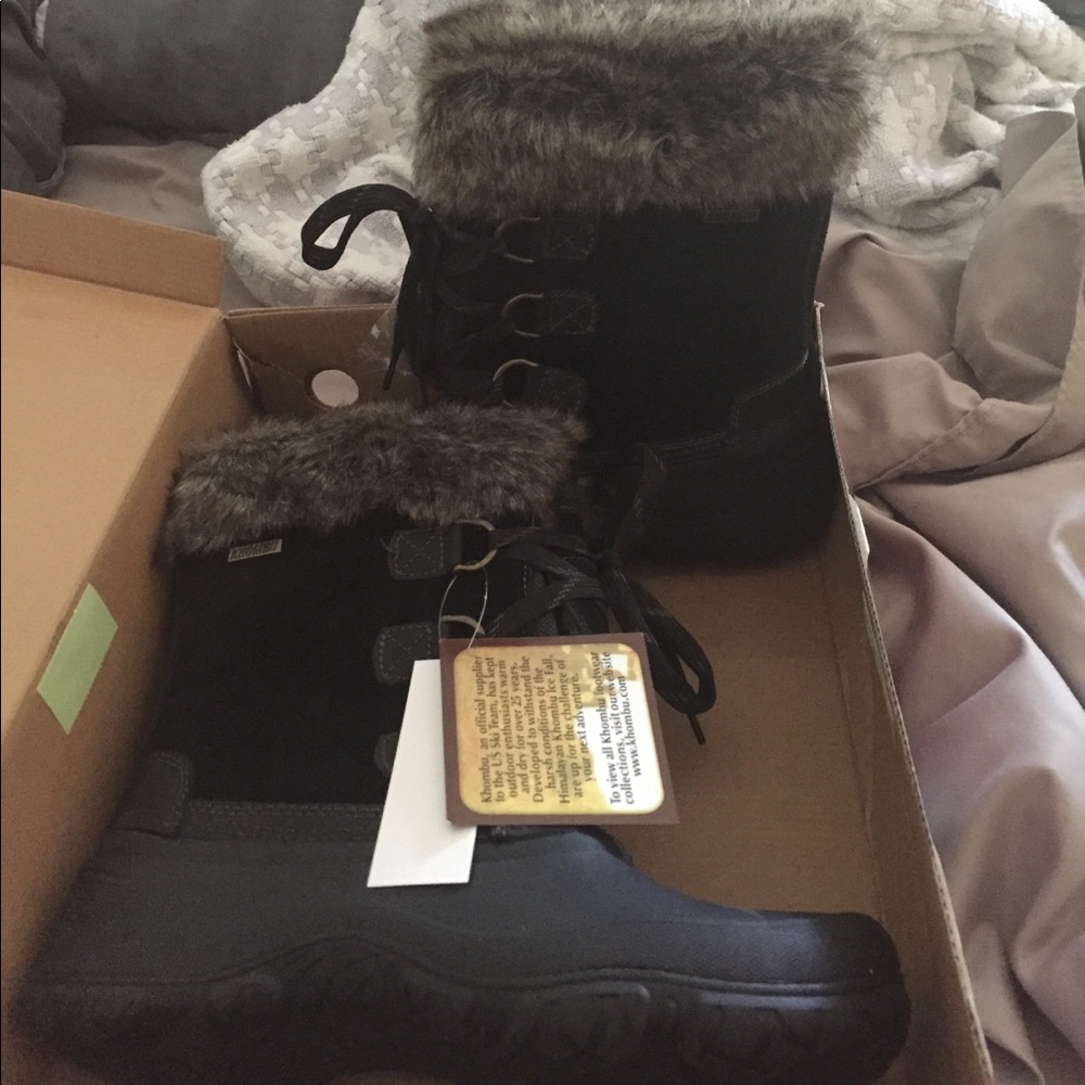 Khombu all weather waterproof leather boots