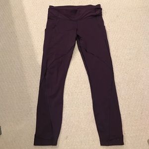 Dark purple Lulu Lemon cropped leggings