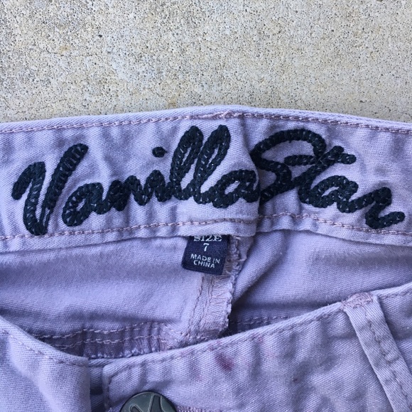 Light Purple Glitter Vanilla Star Skinny Jeans - Picture 3 of 5