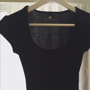 Banana Republic black tee.