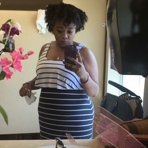 Blue & White Striped Dress