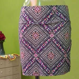 Printed cotton skirt