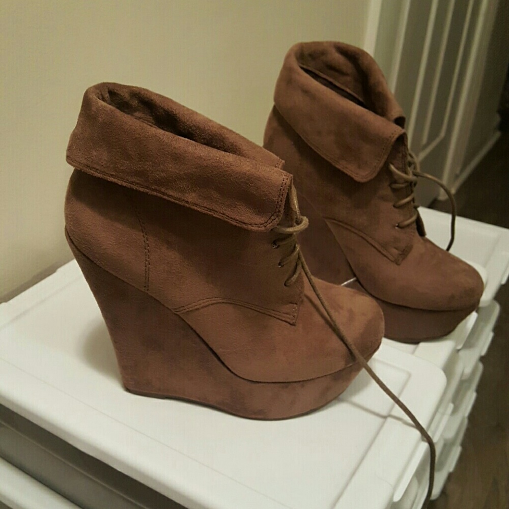 Tan booties