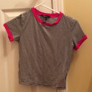Forever 21 striped ringer tee