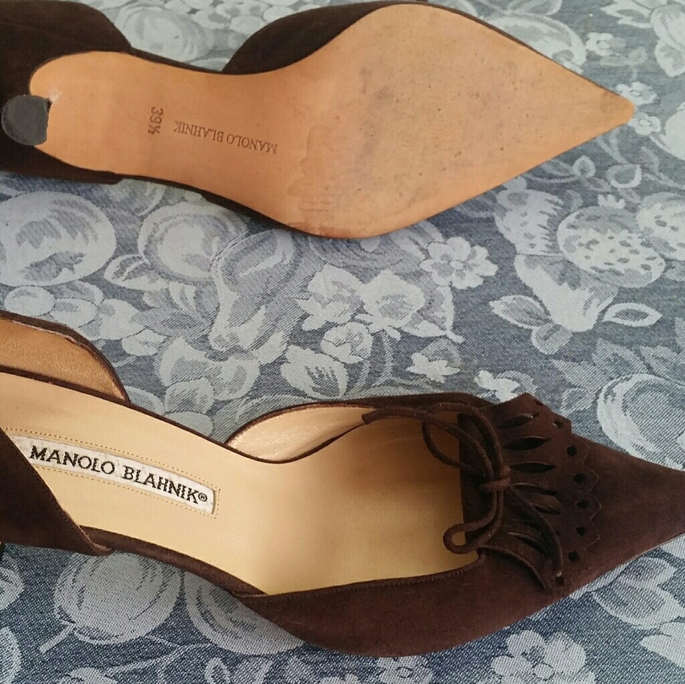 Authentic Manolo Blahnik, brown size 39.5