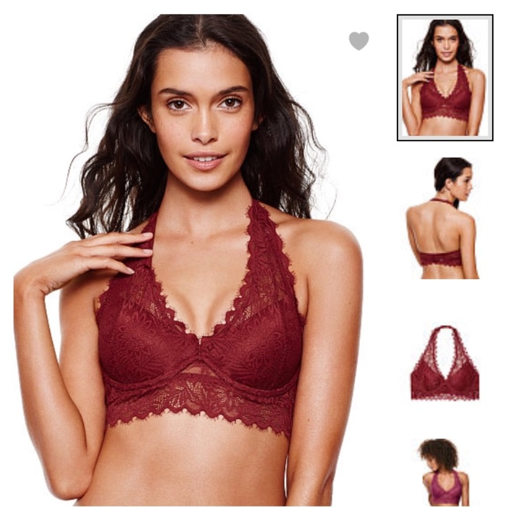 NWT PINK HALTER BRALETTE