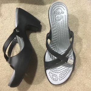 Crocs heeled sandals