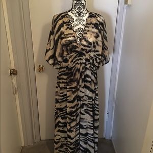 Tiger print maxi dress