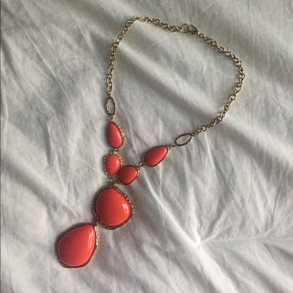 Coral statement necklace