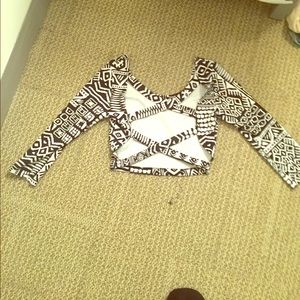 Criss cross open back crop top