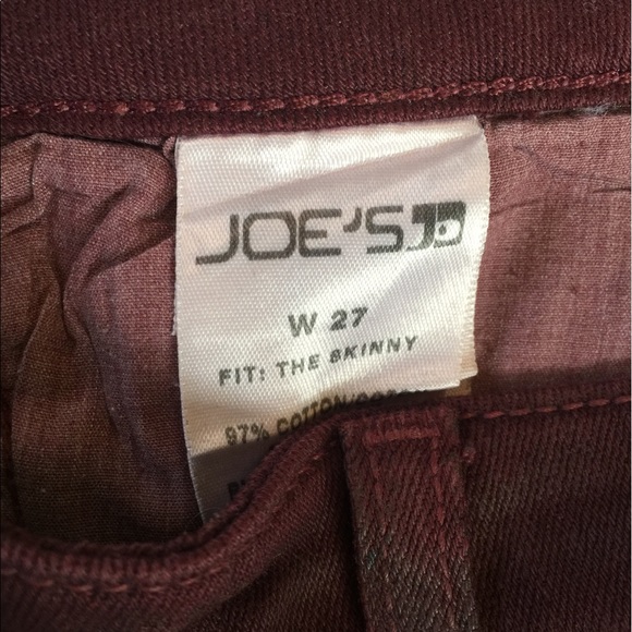 Burgundy Skinny Jeans - Picture 4 of 5