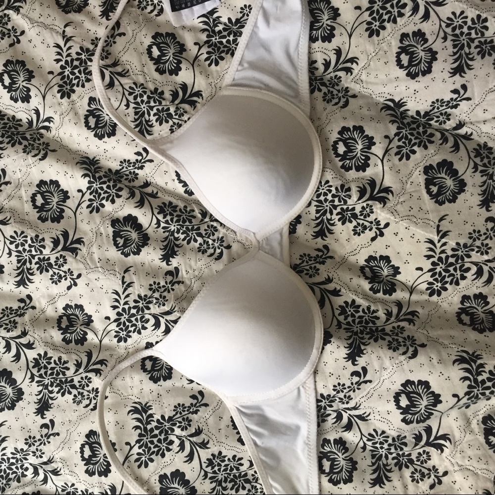 White padded bra
