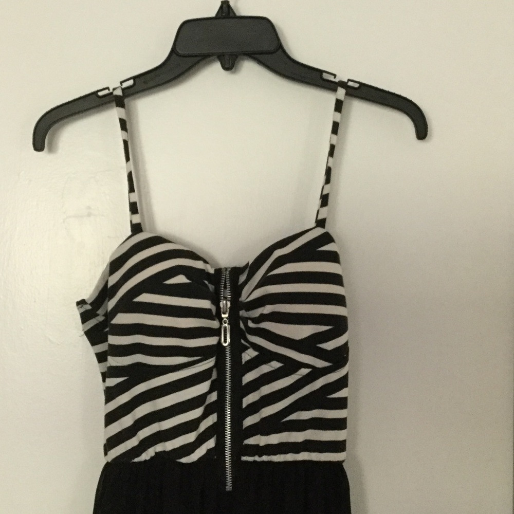 Striped high low dress