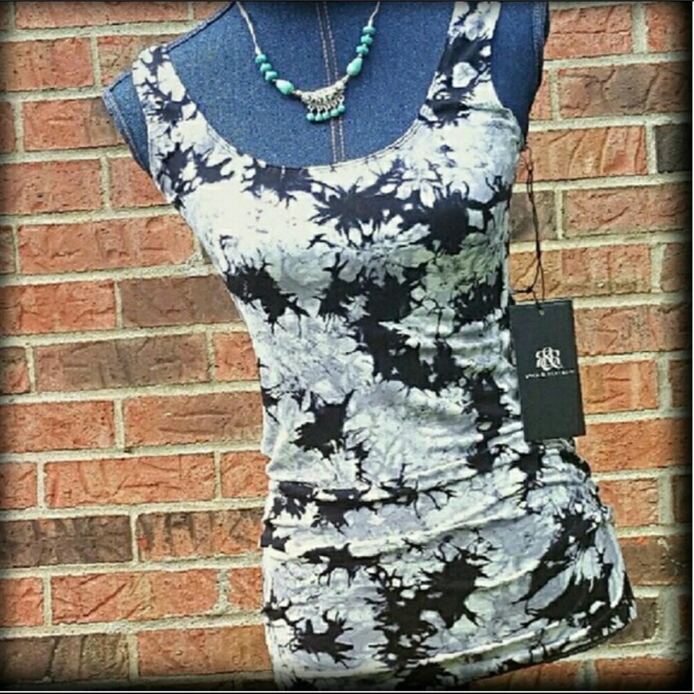 NEW ROCK & REPUBLIC Small Yoga Tie Dye Tank Top - Picture 2 of 8