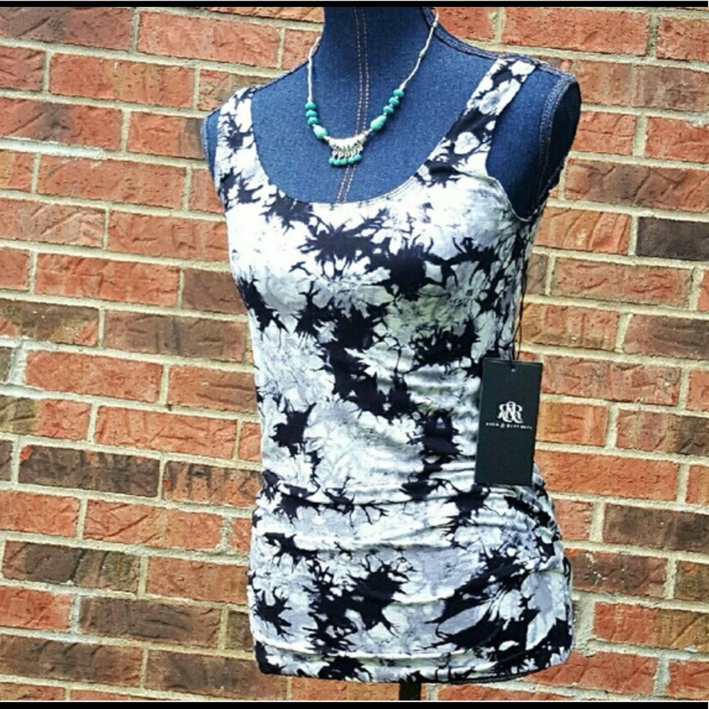 NEW ROCK & REPUBLIC Small Yoga Tie Dye Tank Top - Picture 5 of 8