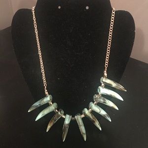 Matching necklace and earrings set