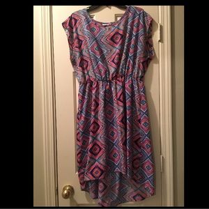 Graphic High Low Dress
