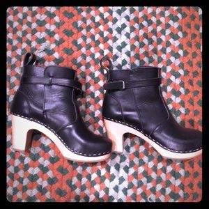 Swedish Hasbeens high heeled jodhpur ankle boots