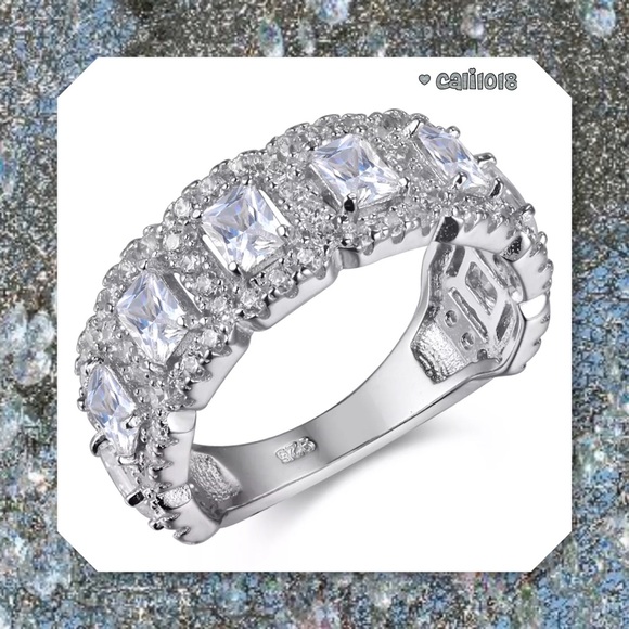 Last 1 5βοΈRATEDπ2ct Eternity Band 925 Silver - Picture 3 of 4