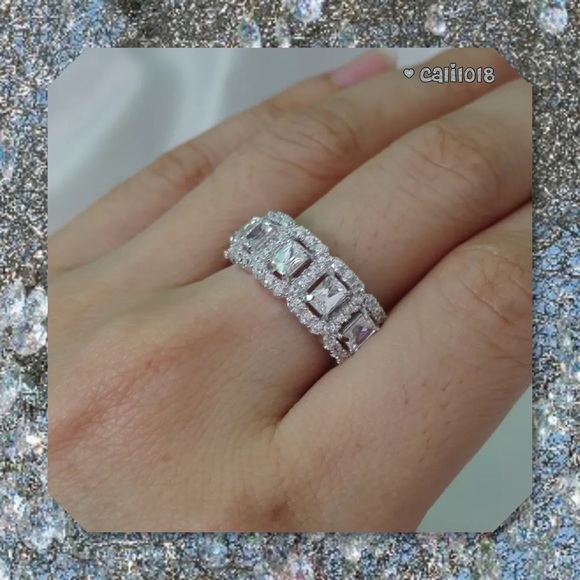 Last 1 5βοΈRATEDπ2ct Eternity Band 925 Silver - Picture 4 of 4