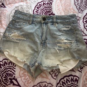 American Eagle high waisted denim shorts