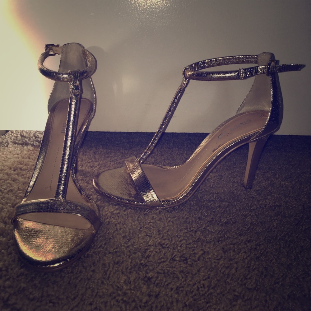 gold heels