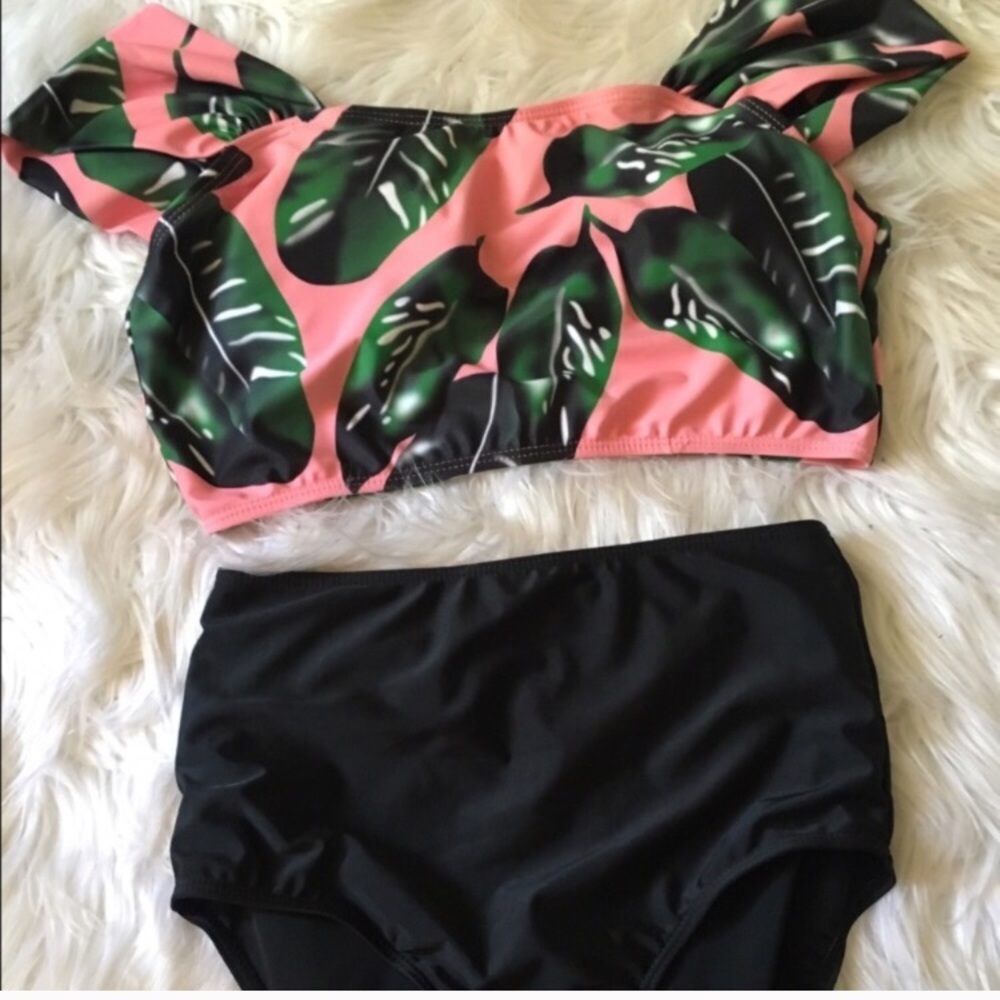New Two Piece High Waist Bikini Swimwear - Picture 2 of 4