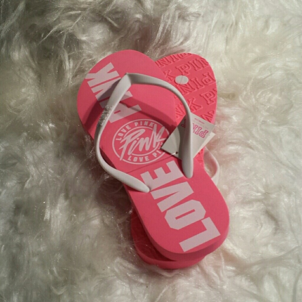 Pink flip flops