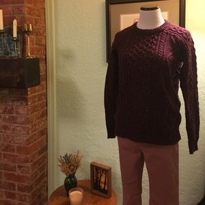 Plum colored cable knit sweater!
