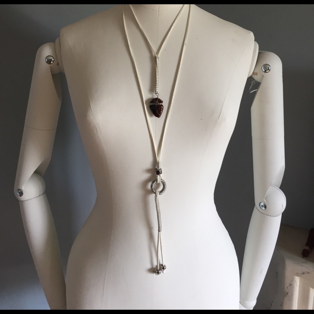 One of a kind hand made spear head double necklace
