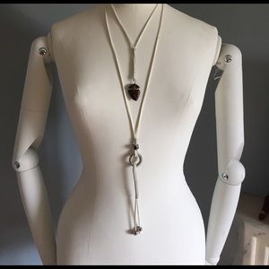 One of a kind hand made spear head double necklace