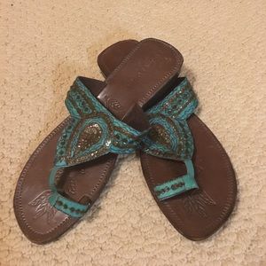 Bohemian chic thong sandals