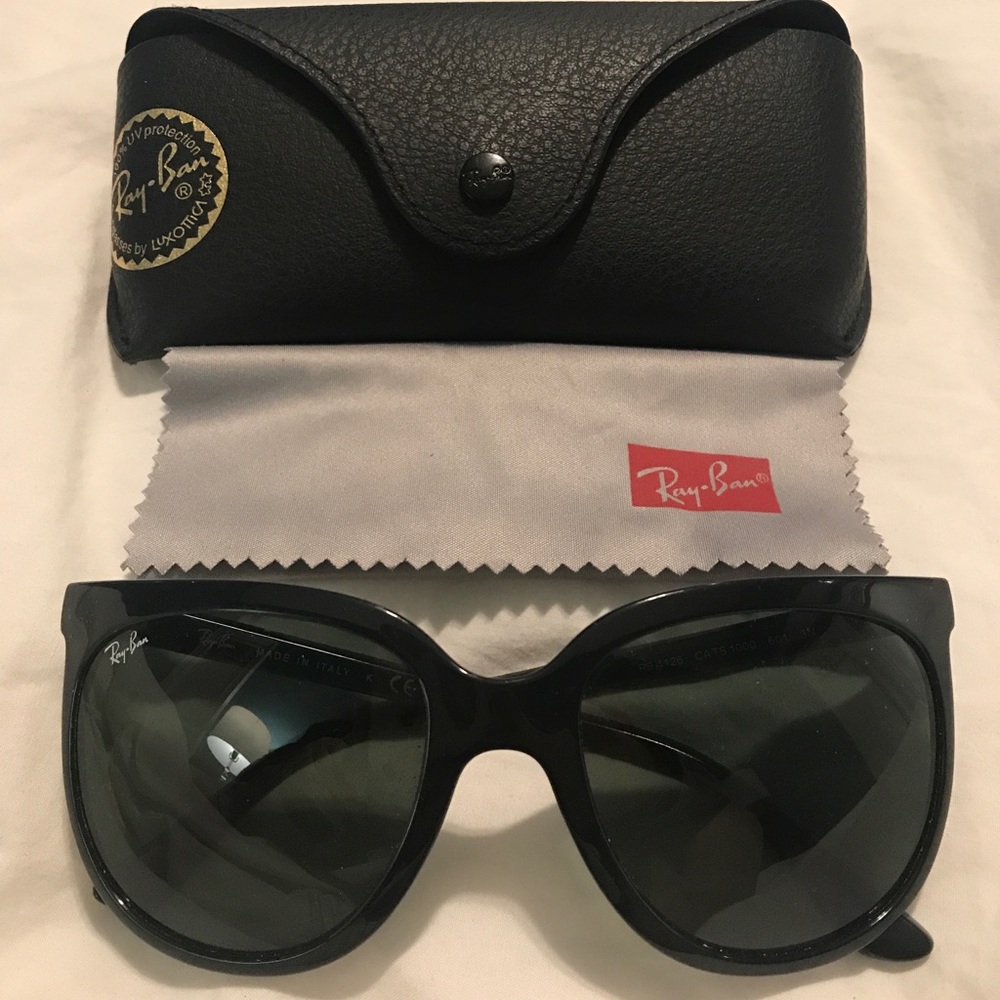 Ray-Ban Oversized Cat Eye Sunglasses - black