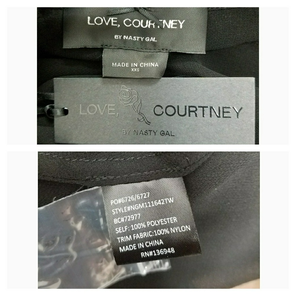 ❌sold❌NASTY GAL LOVE, COURTNEY PALLADIUM BLOUSE - Picture 4 of 4