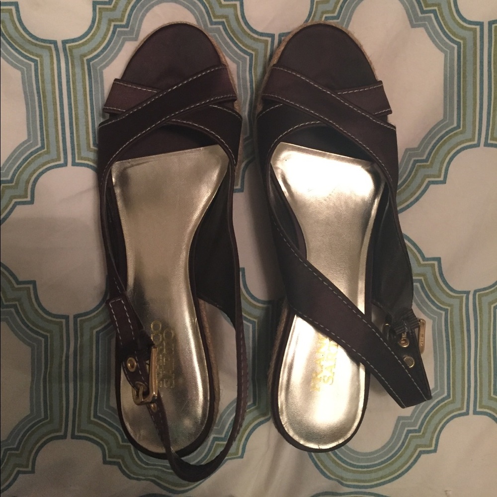 Franco Sarto Brown Wedges