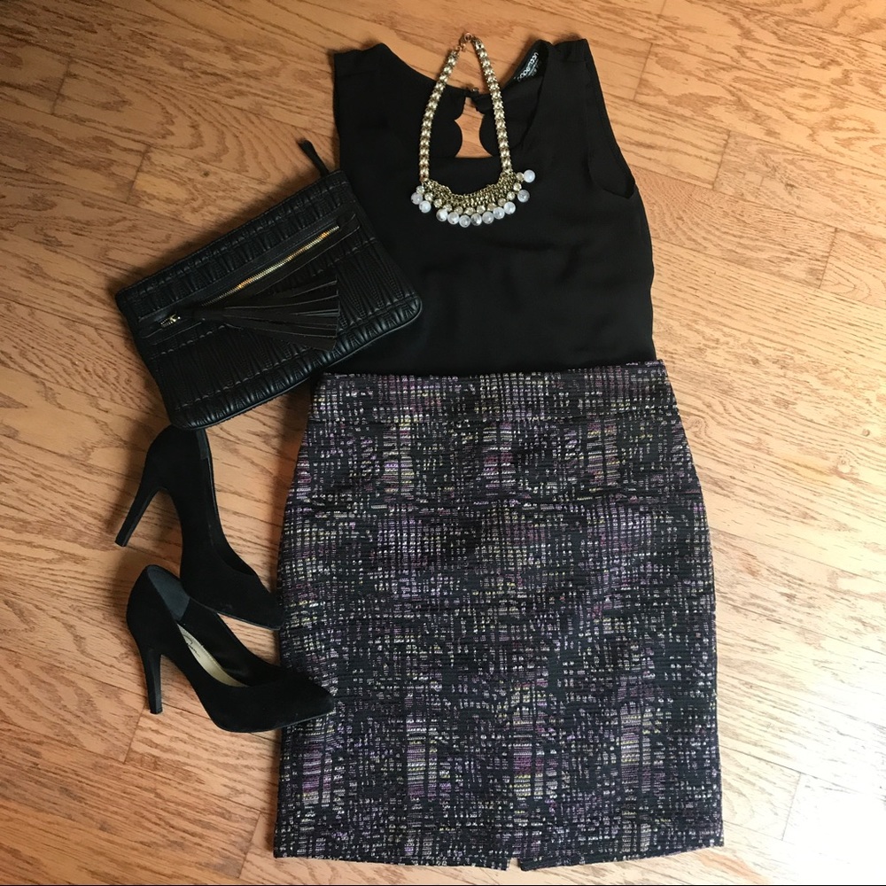 Ann Taylor Tweed Pencil Skirt