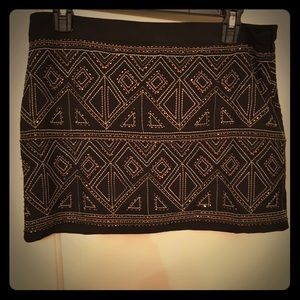 Navy blue beaded skirt. Size 28