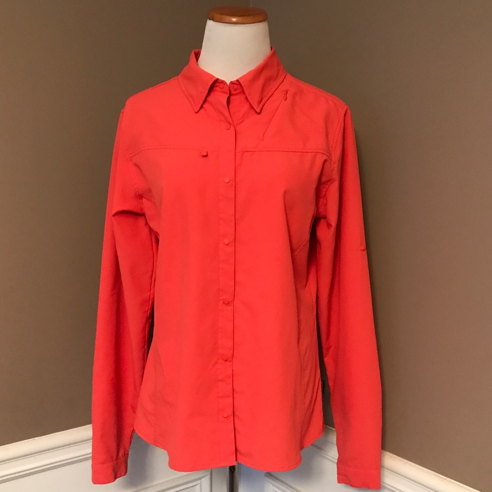 Gently loved Patagonia Button up coral shirt