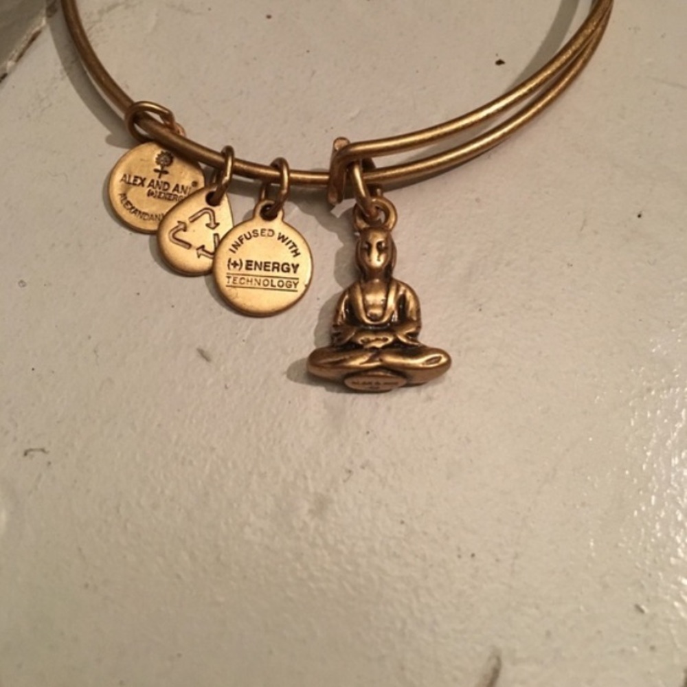 Alex and ani gold Buddha bracelet