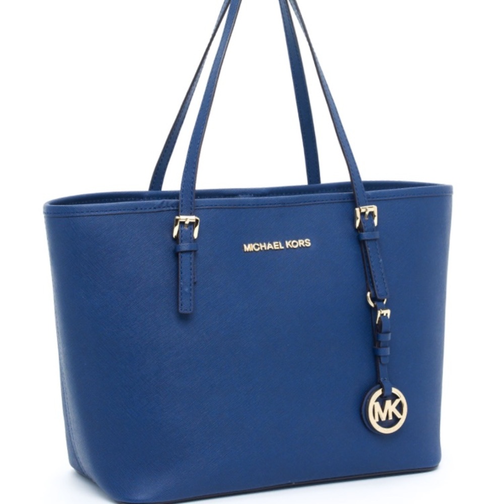 SOLD Michael Kors jet set tote in jet blue
