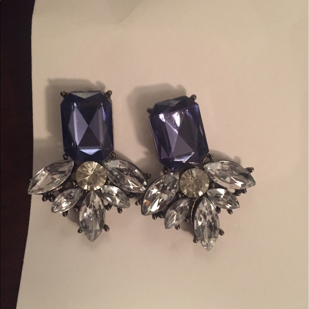 Classy sapphire style statement earrings