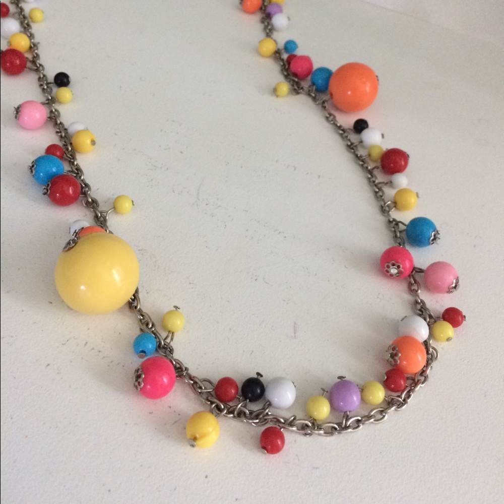 Multi-colored beaded necklace