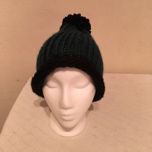 Dark green winter hat